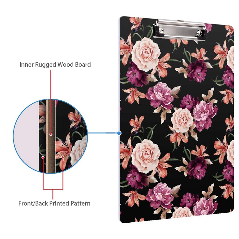 WAVEYU Cute Clipboard Hardboard for Kids Teens, Decorative Pink Clipboard with Low Profile Clip Chic Designed for Students Classroom School and Office Use, Cute(12.5"x9") - Image 4